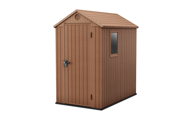 Caseta de exterior Darwin 4x6 125,8x184,5x205 y 2,2m2 - Marrón madera